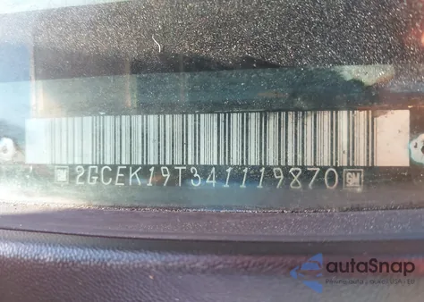 2004 Chevrolet Silverado 1500 Lt from USA, damaged, VIN 2GCEK19T341119870